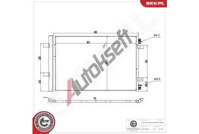 ESEN SKV Kondenz�tor klimatizace ESN 86SKV407, 86SKV407
