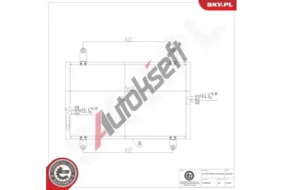 ESEN SKV Kondenz�tor klimatizace ESN 86SKV569, 86SKV569