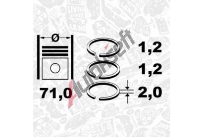 ET ENGINETEAM Sada pístních kroužků ETE R1010600, R1010600 ET ENGINETEAM Sada pístních kroužků ETE R1010600, R1010600