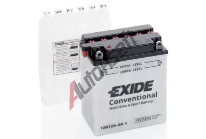 EXIDE 12Ah L, s.p. 115A, Bike Conventional, 12V, 134x80x160 EX 12N12A-4A-1, 12N12A-4A-1