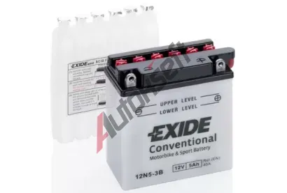 EXIDE 5Ah P, s.p. 40A, Bike Conventional, 12V, 120x60x130 EX 12N5-3B, 12N5-3B