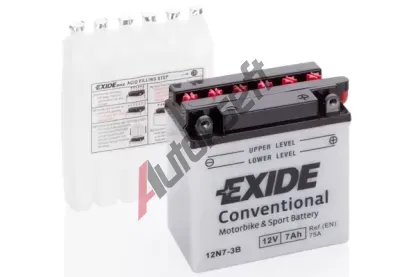 EXIDE 7Ah P, s.p. 75A, Bike Conventional, 12V, 135x75x133 EX 12N7-3B, 12N7-3B