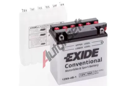 EXIDE 9Ah L, s.p. 85A, Bike Conventional, 12V, 135x75x139 EX 12N9-4B-1, 12N9-4B-1