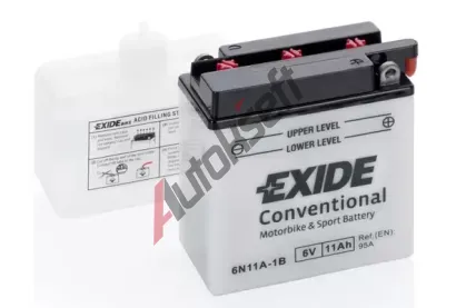 EXIDE 11Ah P, s.p. 95A, Conventional, 6V, 121x59x131 EX 6N11A-1B, 6N11A-1B