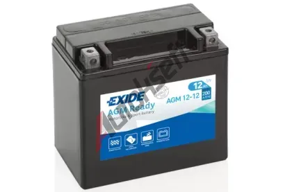 EXIDE 12Ah L, s.p. 200A, Bike Factory Sealed AGM, 12V, 150x87x145 EX AGM12-12, AGM12-12