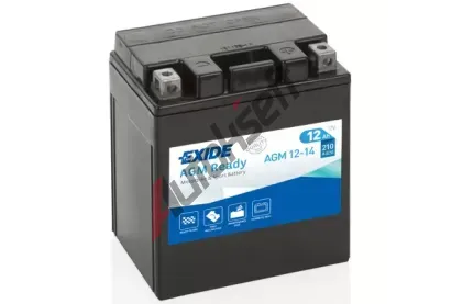 EXIDE 14Ah P, s.p. 210A, Bike Factory Sealed AGM, 12V, 134x89x164 EX AGM12-14, AGM12-14