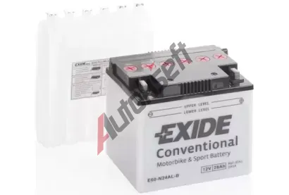 EXIDE 28Ah P, s.p. 280A, Conventional, 12V, 184x124x168,8 EX E60-N24AL-B, E60-N24AL-B