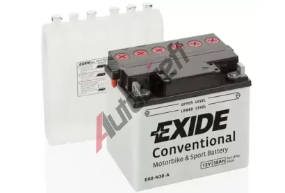 EXIDE 30Ah L, s.p. 300A, Conventional, 12V, 185x128x168 EX E60-N30-A, E60-N30-A