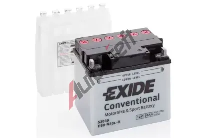 EXIDE 30Ah P, s.p. 300A, Conventional, 12V, 185x128x168 EX E60-N30L-B, E60-N30L-B