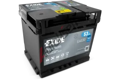 EXIDE 53Ah P, s.p. 540A, PREMIUM ***, 12V, 207x175x190 EX EA530, EA530