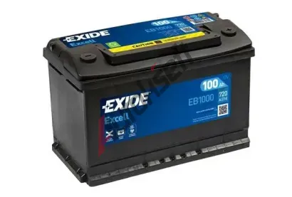 EXIDE 100Ah P, s.p. 720A, EXCELL **, 12V, 315x175x205 EX EB1000, EB1000