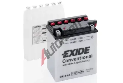 EXIDE 14Ah L, s.p. 145A, Conventional, 12V, 134x89x166,1 EX EB14-B2, EB14-B2