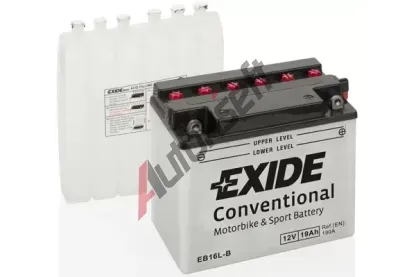 EXIDE 19Ah P, s.p. 190A, Conventional, 12V, 175x100x155 EX EB16L-B, EB16L-B
