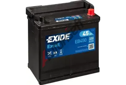 EXIDE 45Ah P, s.p. 330A, EXCELL **, 12V, 220x135x225 EX EB450, EB450