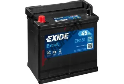 EXIDE 45Ah L, s.p. 330A, EXCELL **, 12V, 220x135x225 EX EB451, EB451