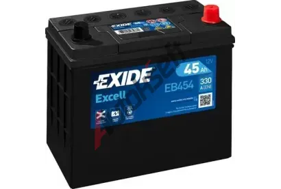 EXIDE 45Ah P, s.p. 330A, EXCELL **, 12V, 237x127x227 EX EB454, EB454