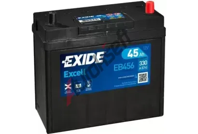 EXIDE 45Ah P, s.p. 330A, EXCELL **, 12V, 237x127x227 EX EB456, EB456