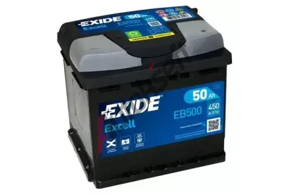 EXIDE 50Ah P, s.p. 450A, EXCELL **, 12V, 207x175x190 EX EB500, EB500