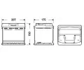 EXIDE 50Ah P, s.p. 450A, EXCELL **, 12V, 207x175x190 EX EB500, EB500