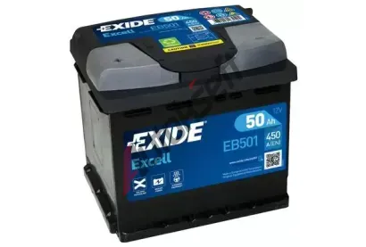 EXIDE 50Ah L, s.p. 450A, EXCELL **, 12V, 207x175x190 EX EB501, EB501