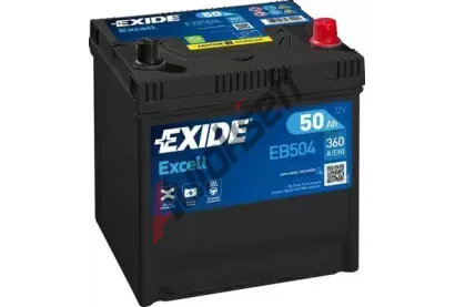 EXIDE 50Ah P, s.p. 360A, EXCELL **, 12V, 200x173x222 EX EB504, EB504