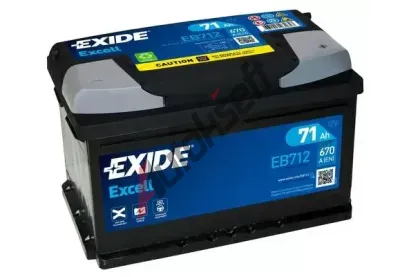EXIDE 71Ah P, s.p. 670A, EXCELL ** EX EB712, EB712