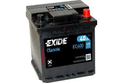 EXIDE 40Ah P, s.p. 320A, CLASSIC *, 12V, 175x175x190 EX EC400, EC400