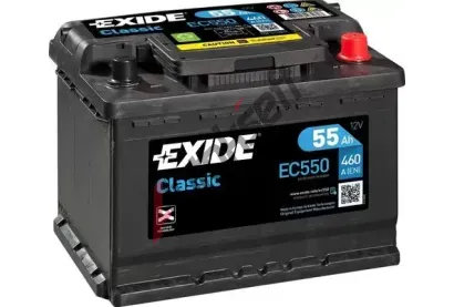 EXIDE 55Ah P, s.p. 460A, CLASSIC *, 12V, 242x175x190 EX EC550, EC550