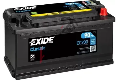 EXIDE 90Ah P, s.p. 720A, CLASSIC *, 12V, 353x175x190 EX EC900, EC900