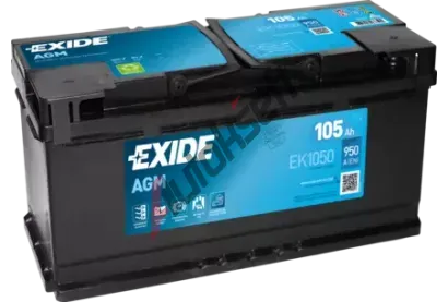 EXIDE 105Ah P, s.p. 950A, MICRO-HYBRID AGM, 12V, 392x175x190 EX EK1050, EK1050