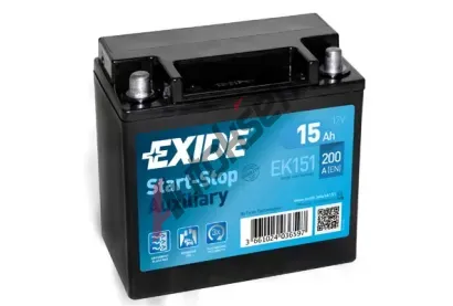 EXIDE 15Ah L, s.p. 200A, Start-Stop Auxiliary, 12V, 150x90x145 EX EK151, EK151