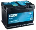 EXIDE 70Ah P, s.p. 760A, MICRO-HYBRID AGM, 12V, 278x175x190 ‐ EX EK700