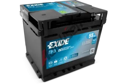 EXIDE 55Ah P, s.p. 480A, EFB, 12V, 207x175x190 EX EL550, EL550