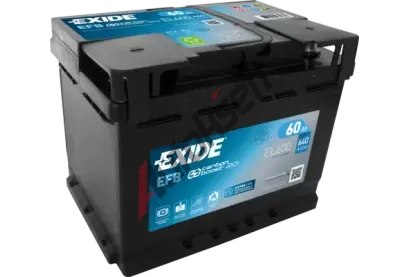 EXIDE 60Ah P, s.p. 640A, MICRO-HYBRID ECM, 12V, 242x175x190 EX EL600, EL600