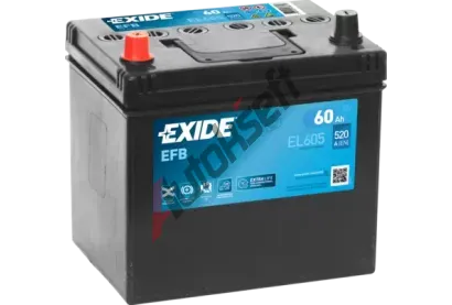 EXIDE 60Ah L, s.p. 520A, EFB, 12V, 230x173x222 EX EL605, EL605