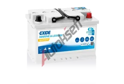 EXIDE 80Ah P, s.p. 600A, Equipment, 12V, 278x175x190 EX ET550, ET550 EXIDE 80Ah P, s.p. 600A, Equipment, 12V, 278x175x190 EX ET550, ET550