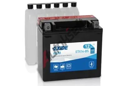 EXIDE 12Ah L, s.p. 200A, AGM, 12V, 150x87x145 EX ETX14-BS, ETX14-BS