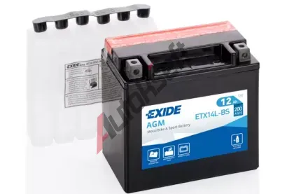 EXIDE 12Ah P, s.p. 200A, AGM, 12V, 150x87x145 EX ETX14L-BS, ETX14L-BS