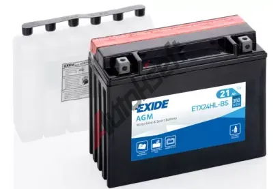 EXIDE 21Ah P, s.p. 350A, AGM, 12V, 205x87x162 EX ETX24HL-BS, ETX24HL-BS