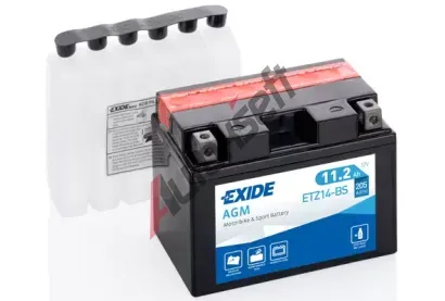 EXIDE 11,2Ah L, s.p. 205A, Bike Maintenance Free AGM, 12V, 150x87x110 EX ETZ14-BS, ETZ14-BS