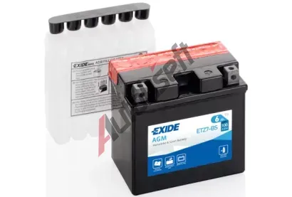 EXIDE 6Ah P, s.p. 100A, Bike Maintenance Free, 12V, 113x70x105 EX ETZ7-BS, ETZ7-BS