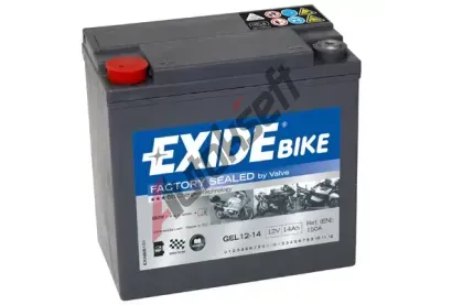 EXIDE 14Ah L, s.p. 150A, Bike Factory Sealed GEL, 12V, 150x87x145 EX GEL12-14, GEL12-14
