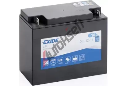 EXIDE 16Ah P, s. p. 100A, Bike Factory Sealed, 12V, 180x75x165 EX GEL12-16, GEL12-16