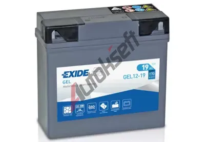 EXIDE 19Ah P, s.p. 170A, Bike Factory Sealed GEL, 12V, 185x80x170 EX GEL12-19, GEL12-19