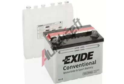 EXIDE 24Ah L, s.p. 240A, Bike Conventional, 12V, 196x130x180 EX U1-9, U1-9