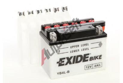 EXIDE 4Ah P, s.p. 50A, Bike Conventional, 12V, 120x70x92 EX YB4L-B, YB4L-B