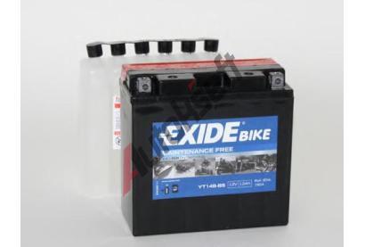 EXIDE 12Ah L, s.p. 190A, Bike Maintenance Free AGM, 12V, 150x70x145 EX YT14B-BS, YT14B-BS
