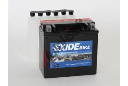 EXIDE 12Ah L, s.p. 200A, Bike Maintenance Free AGM, 12V, 150x87x145 EX YTX14-BS, YTX14-BS