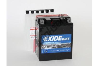EXIDE 12Ah L, s.p. 210A, Bike Maintenance Free AGM, 12V, 134x89x164 EX YTX14AH-BS, YTX14AH-BS
