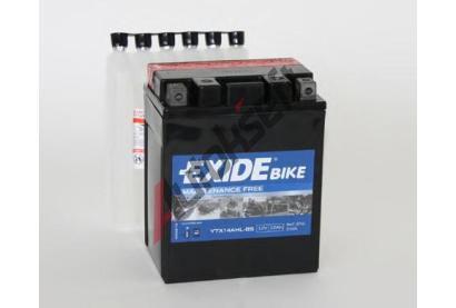 EXIDE 12Ah P, s.p. 210A, Bike Maintenance Free AGM, 12V, 134x89x164 EX YTX14AHL-BS, YTX14AHL-BS